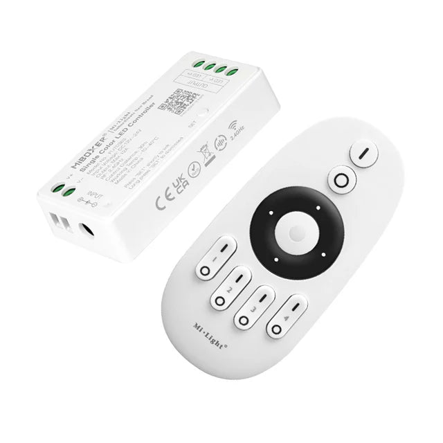 RF CONTROLLER & RECEIVER FOR SINGLE LED STRIP – 4 ZONE